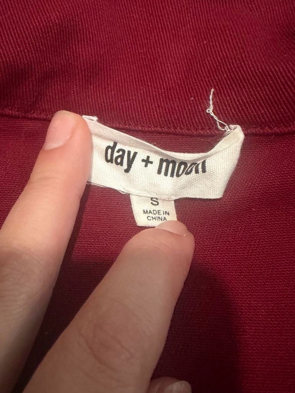 Day and Moon Let’s Go Romper in maroon. - Picture 3 of 7